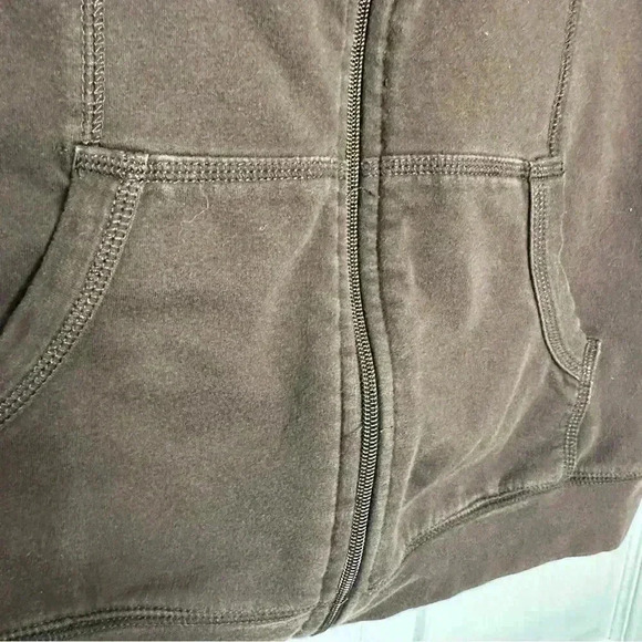 Reitmans Sweatshirt Hooded 1/2 Sleeves Brown Size Small - Picture 6 of 16